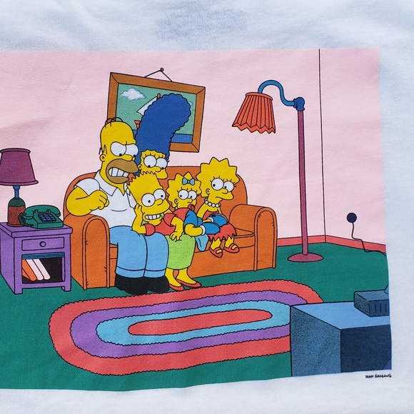 ❌️SOLD❌️VINTAGE THE SIMPSONS 100% Cotton Men's Size M - Picture 1 of 4